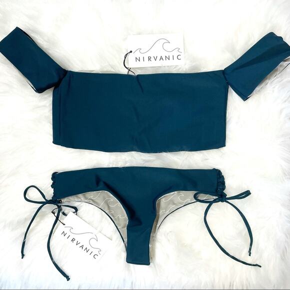 Nirvanic Kehlani Top & Umika Bottom Jungle Swim Suit Set Bikini Women’s XS $162 - Picture 2 of 4